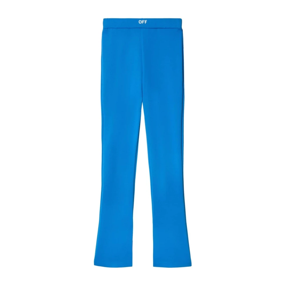 Off White Ocean Blue Hoge Taille Broek Blue Dames