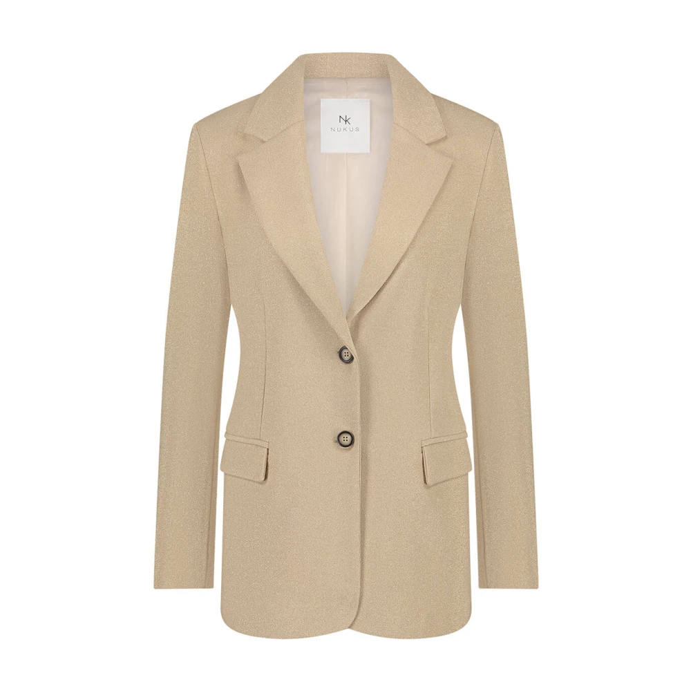 Nukus Lurex Blazer Fw24029 Yellow Dames