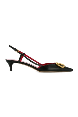 VLogo Signature Slingback-pumps i kalvskinn 40 mm