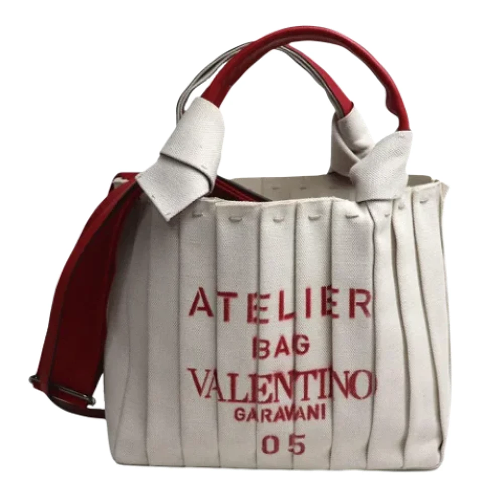 Valentino Vintage Pre-owned Canvas shoulder-bags White Dames