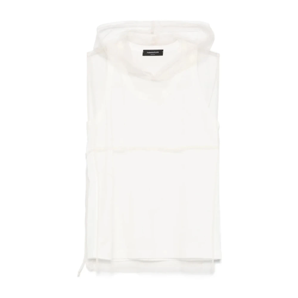 Fabiana Filippi White Sleeveless Tops, Female, Xs, Jersey Tops For Women