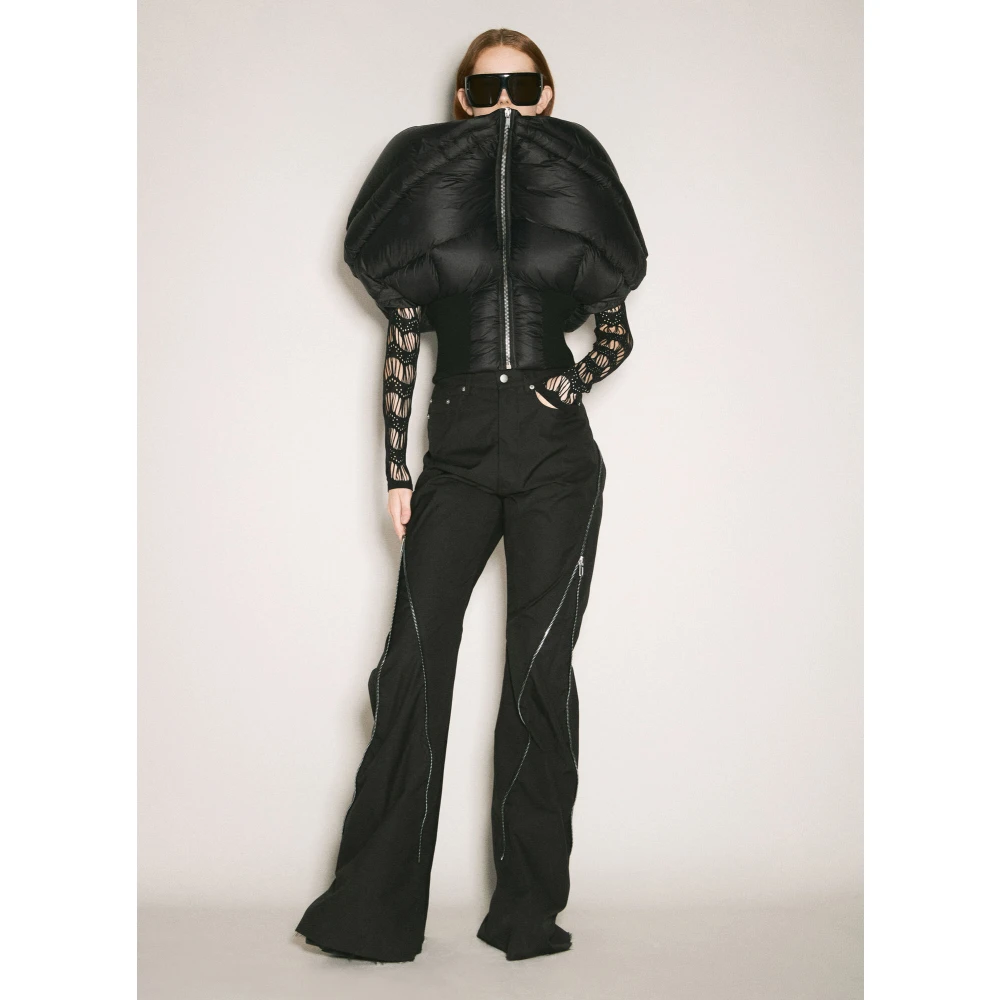 Rick Owens Gewatteerd Vest met Sjaalkraag Black Dames