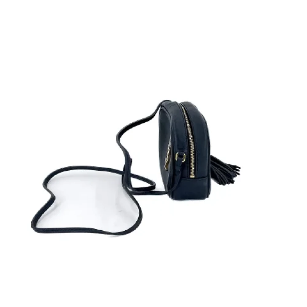 Yves Saint Laurent Vintage Pre-owned Leather shoulder-bags Blue Dames
