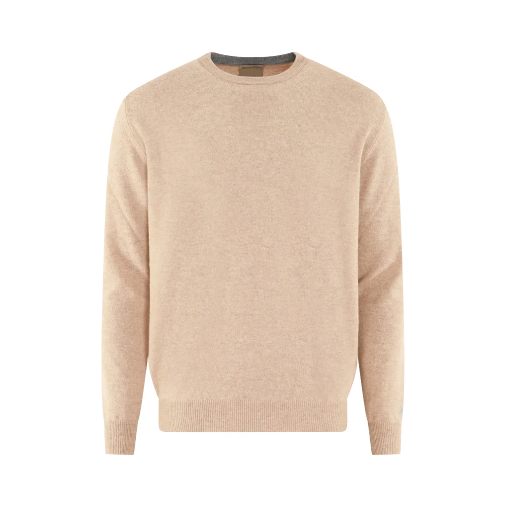 Woolrich Lamswol Crewneck Sweater Beige Heren