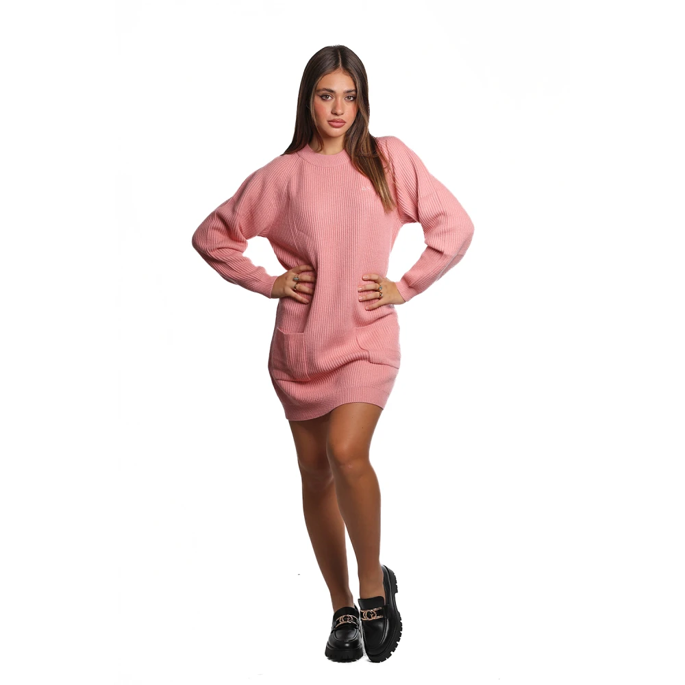 Sun68 Roze wollen blend trui jurk Pink Dames