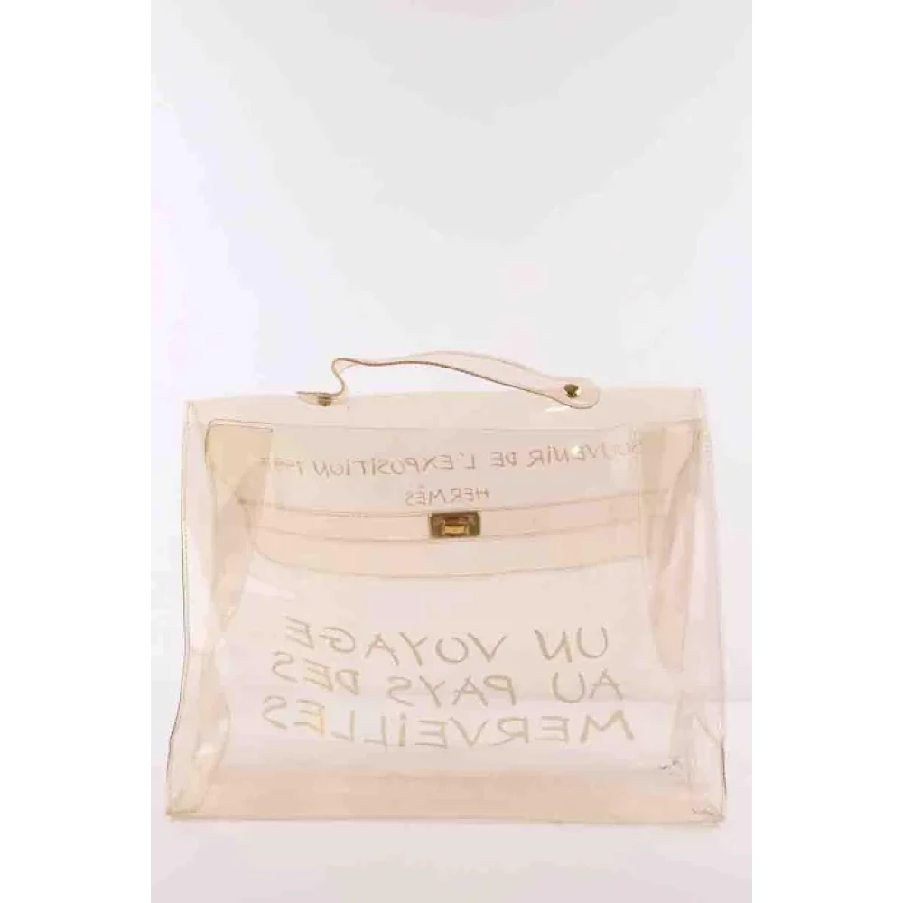 Hermès Vintage Pre-owned Vinyl handbags Beige Dames