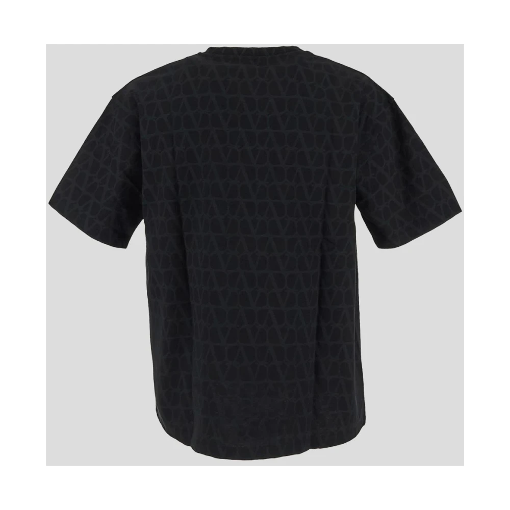 Valentino Katoenen Logo T-shirt Black Heren