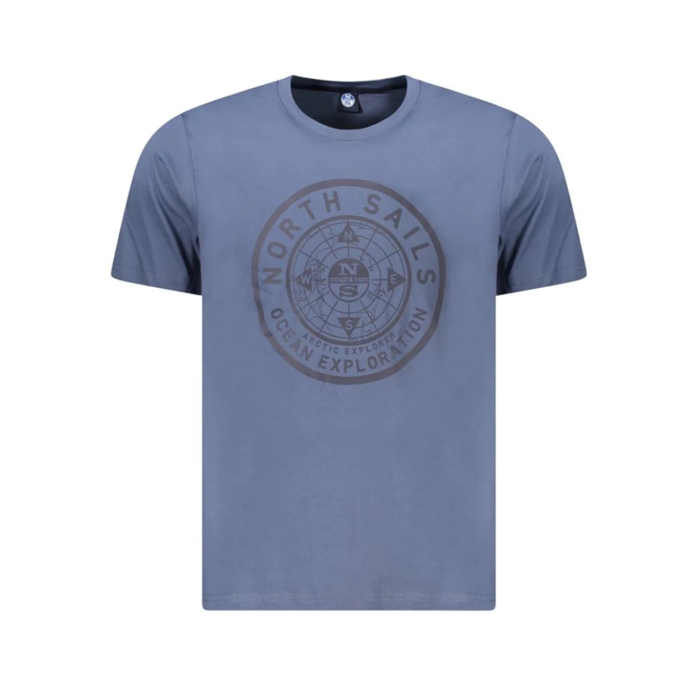 North Sails Blauw Katoenen T-shirt Blue Heren