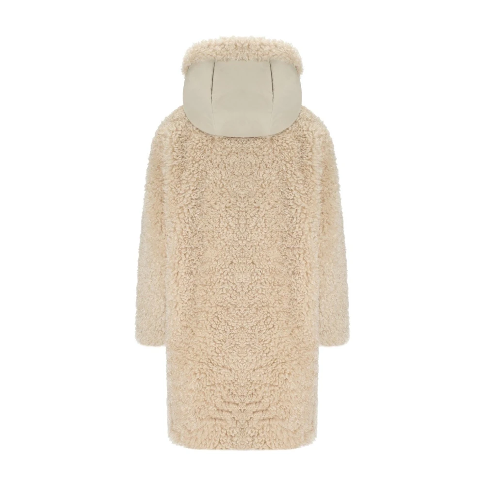 Save The Duck Beige Gevoerde Hoodie Jas Angelica Beige Dames
