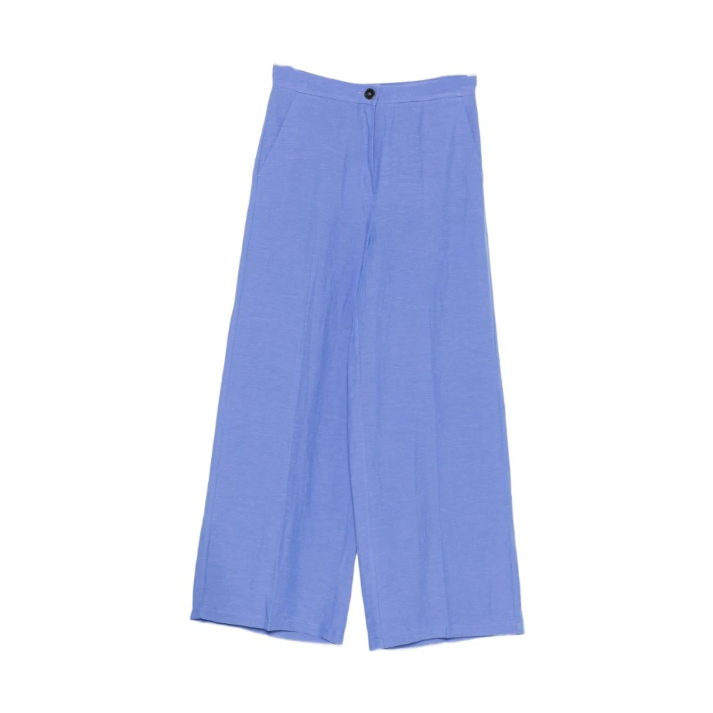 Marella Women's Blue Wide Trousers - Wide Trousers - S - Trousers