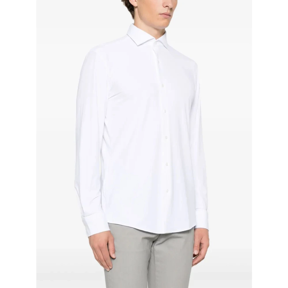 Hugo Boss Casual Katoenen Overhemd voor Mannen White Heren