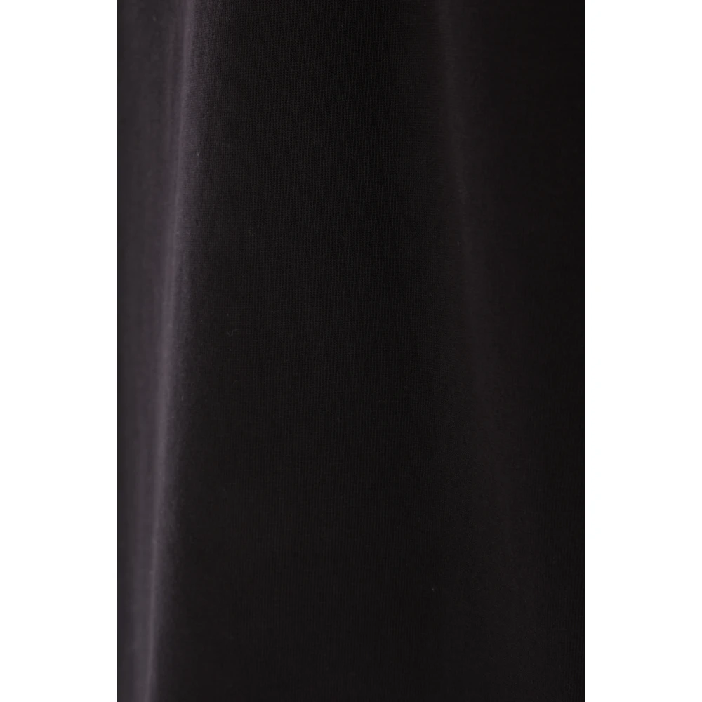 Maison Kitsuné Zwarte Oversized T-shirt met Borduurwerk Black Heren