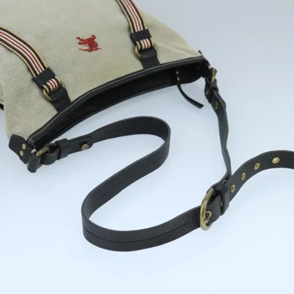 Burberry Vintage Pre-owned Canvas shoulder-bags Gray Dames