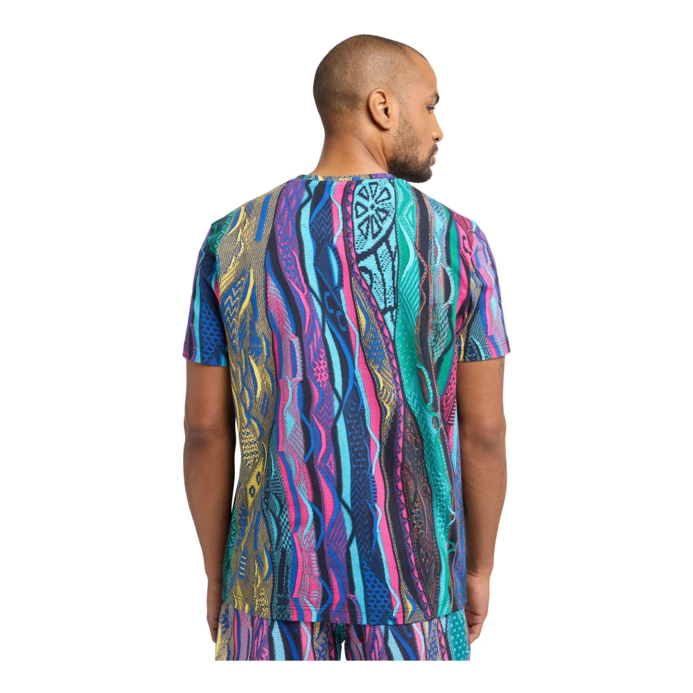 carlo colucci Uniek Allover-Print T-shirt Multicolor Heren