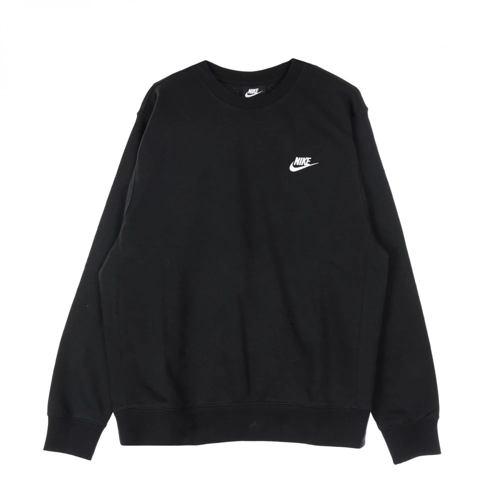 Nike Lichte Crewneck Sports Club Sweater Black Heren