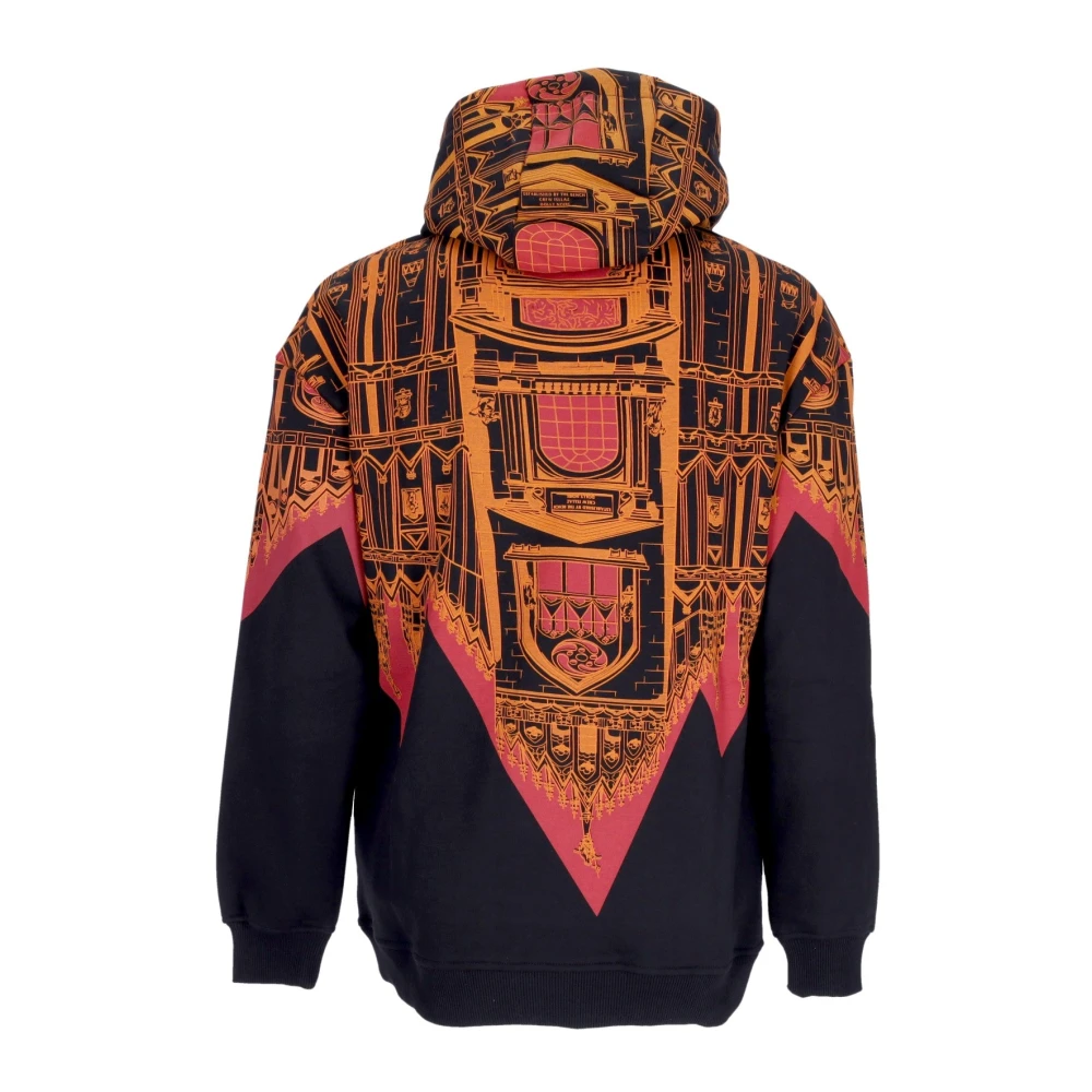 Dolly Noire Milano Oversize Hoodie Zwart Oranje Multicolor Heren