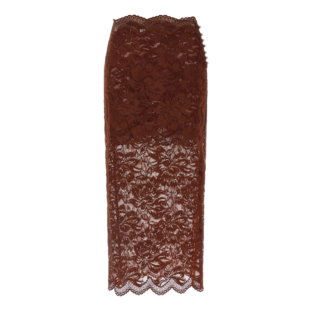 Rabanne Women's Brown Midi Skirts, Xs, Skirts