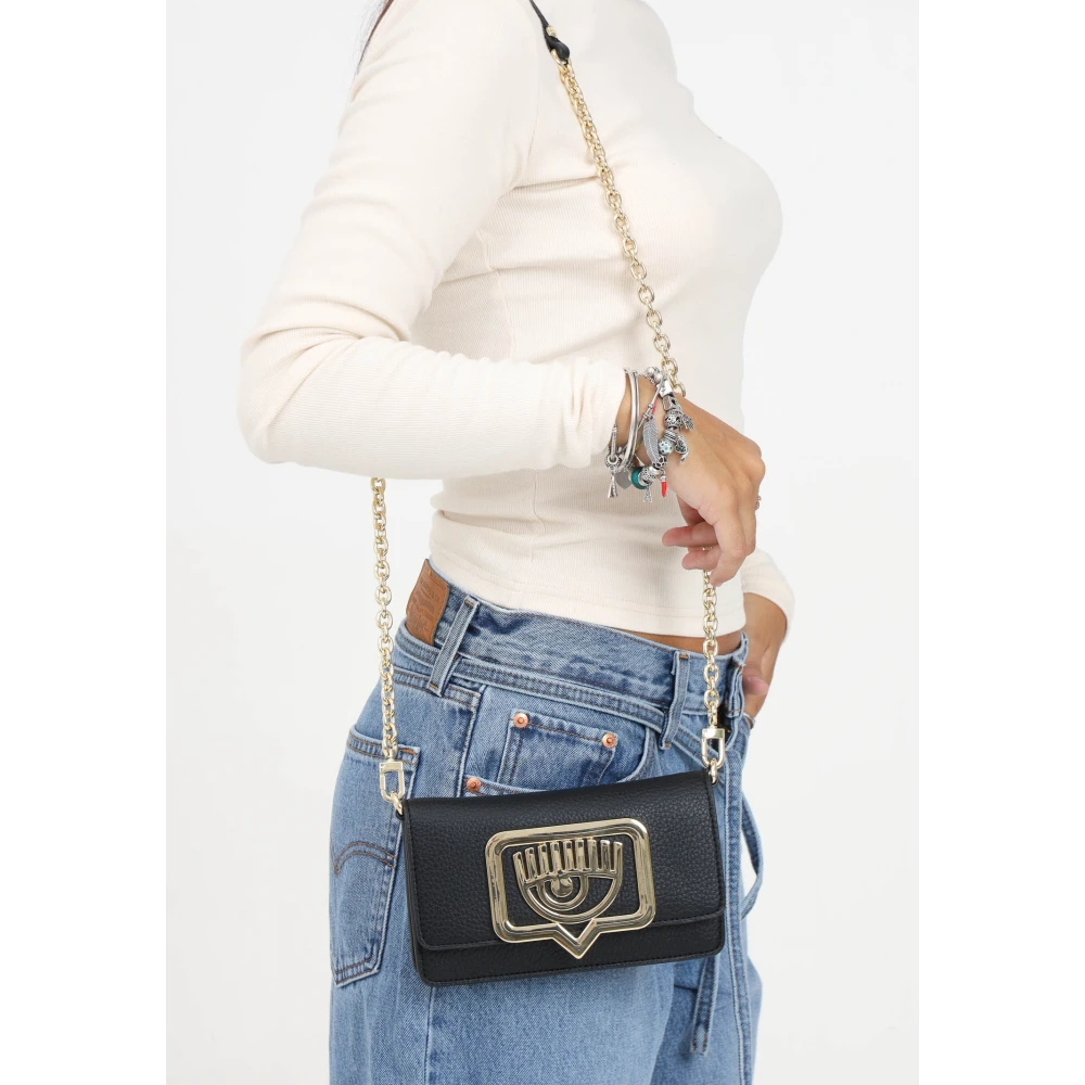 Chiara Ferragni Collection Zwarte Eyelike Pochette Tas Black Dames