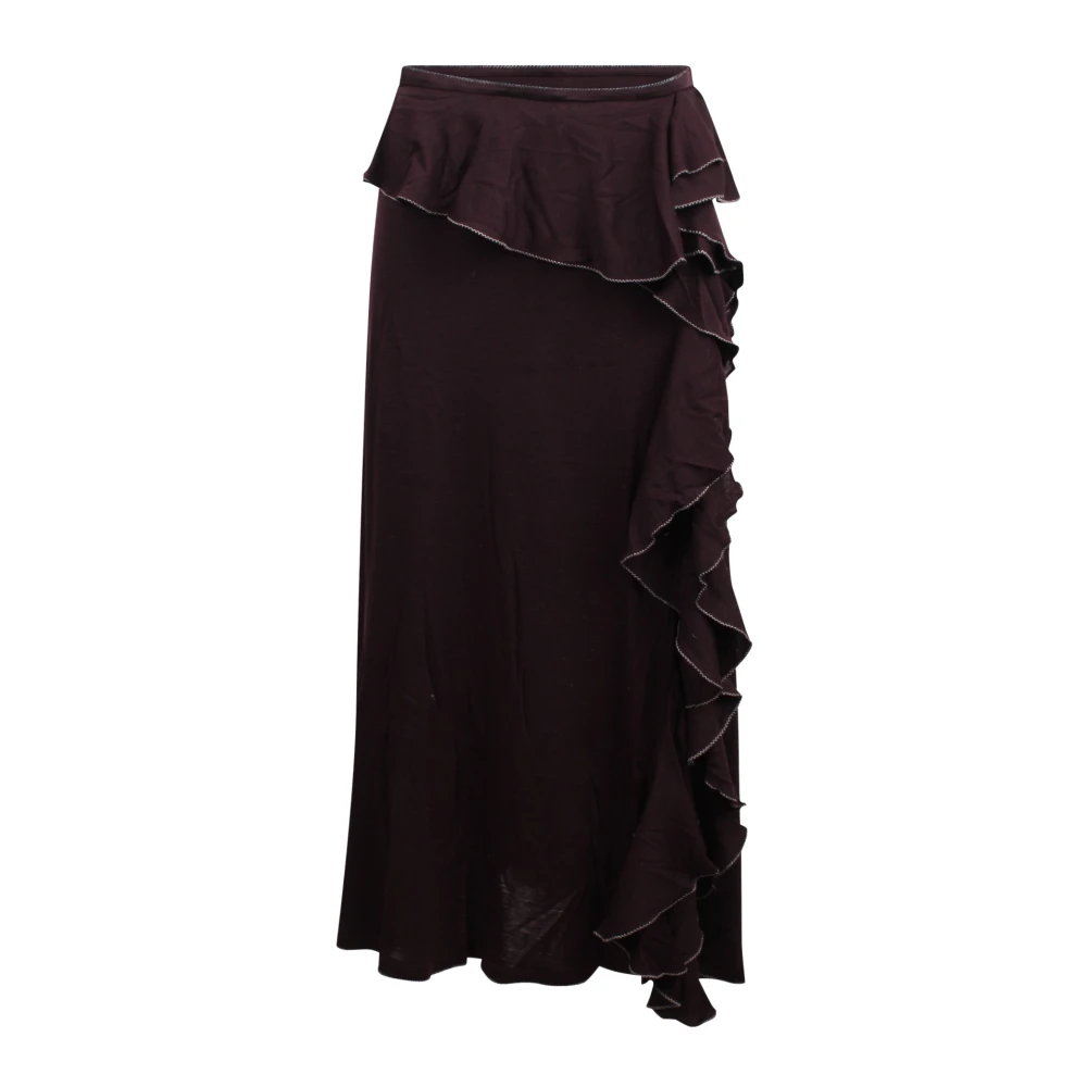 Ulla Johnson Rok met Ruches en Asymmetrische Zoom Purple Dames