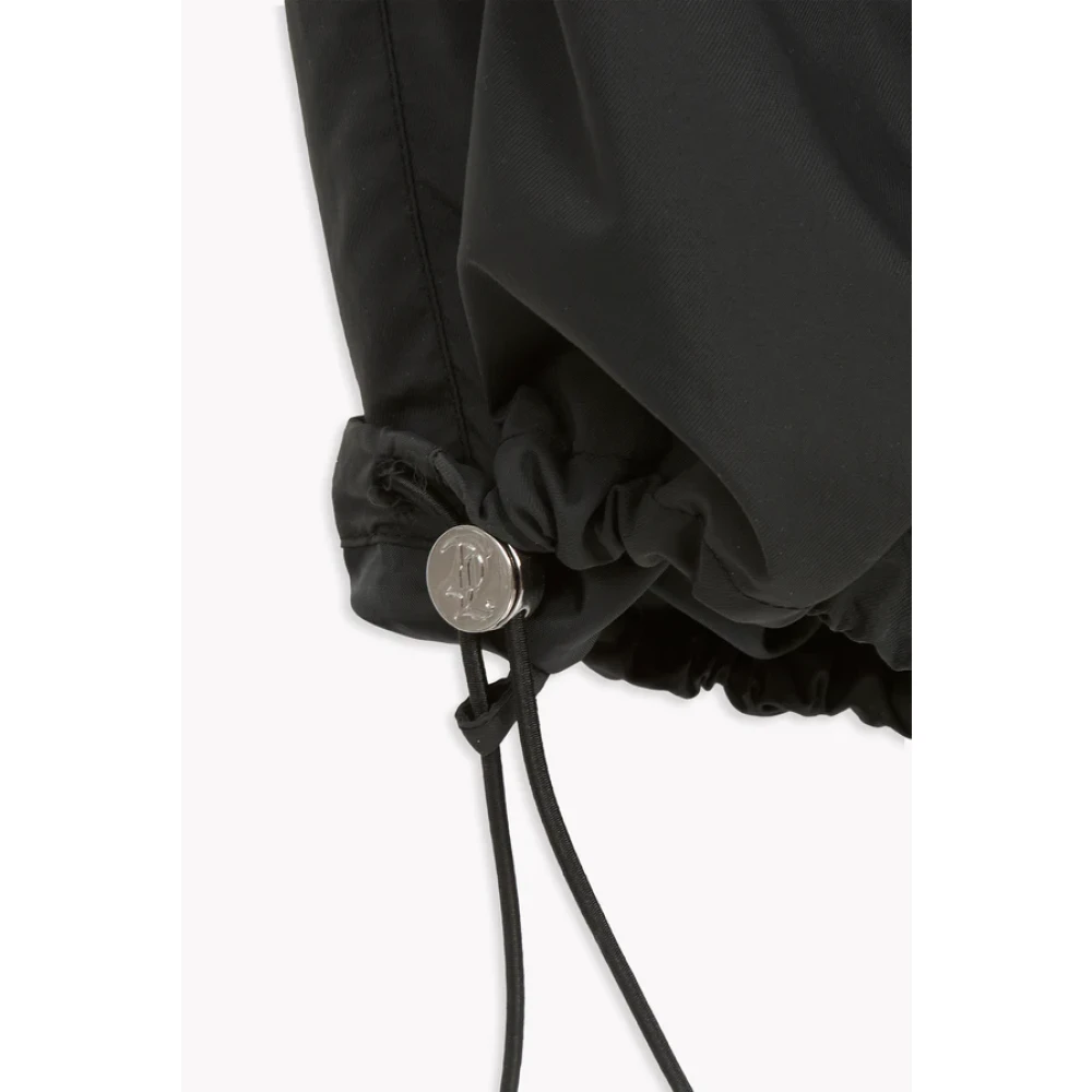 Juicy Couture Parachute Straight Leg Nylon Twill Broek Black Dames