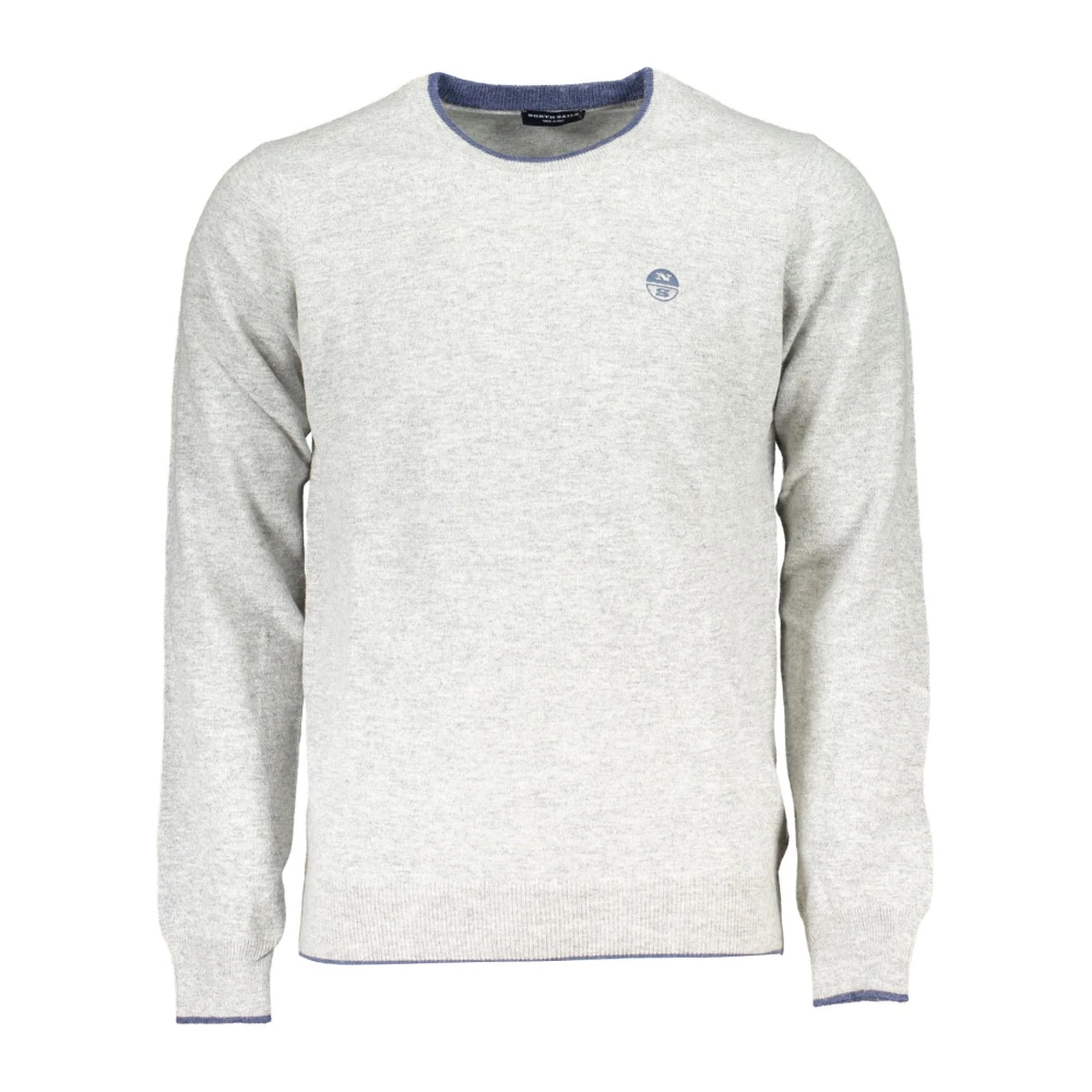 North Sails Grijze trui met lange mouwen en contrastdetails Gray Heren