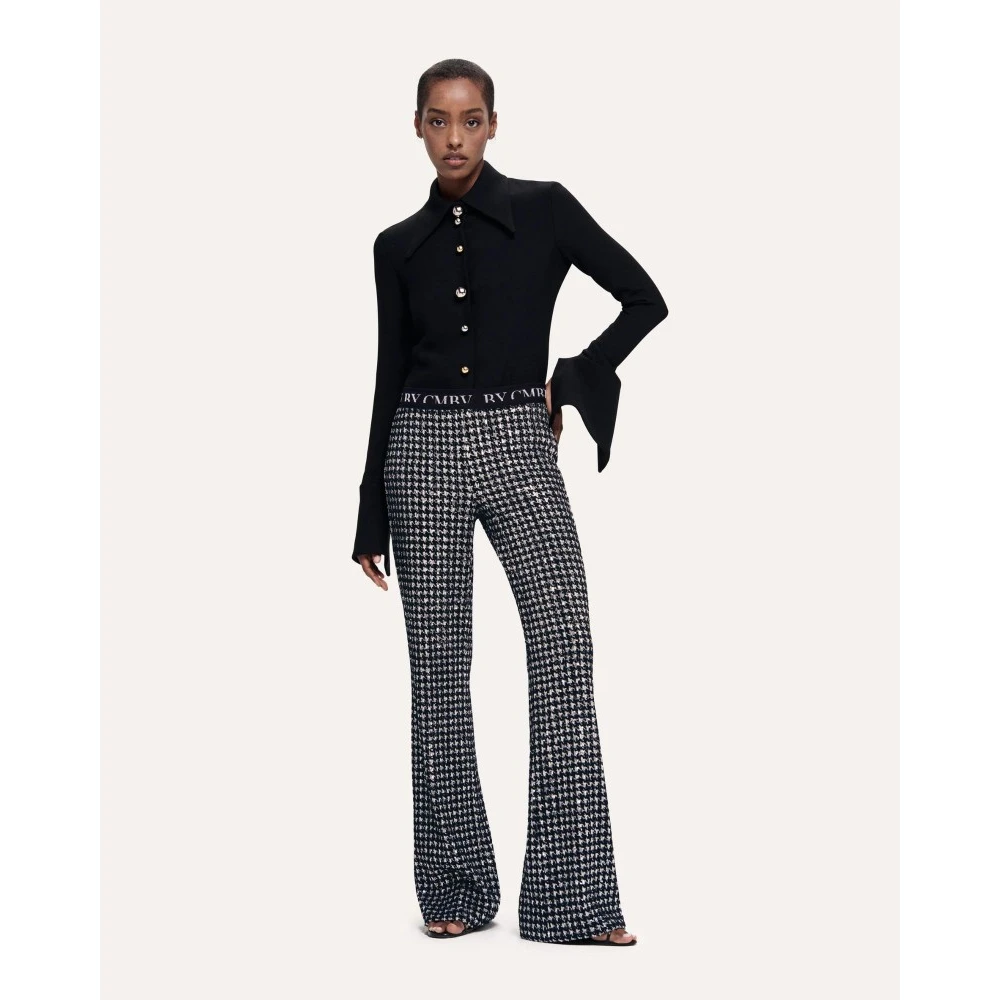 CAMBIO Uitbreidbare elastische broek Gray Dames