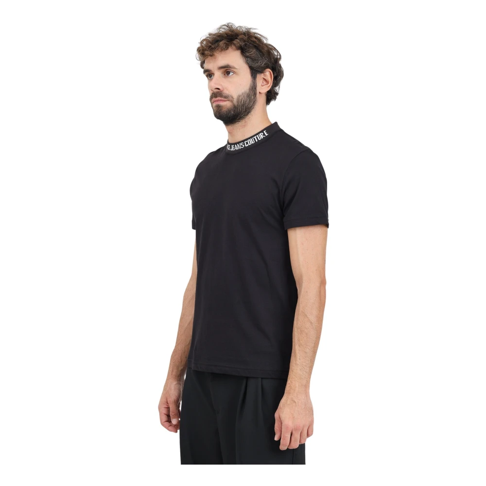 Versace Jeans Couture Zwarte korte mouw institutioneel logo T-shirt Black Heren