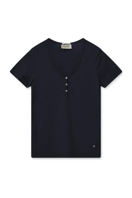 Navy Salute Basic Tee med V-ringning