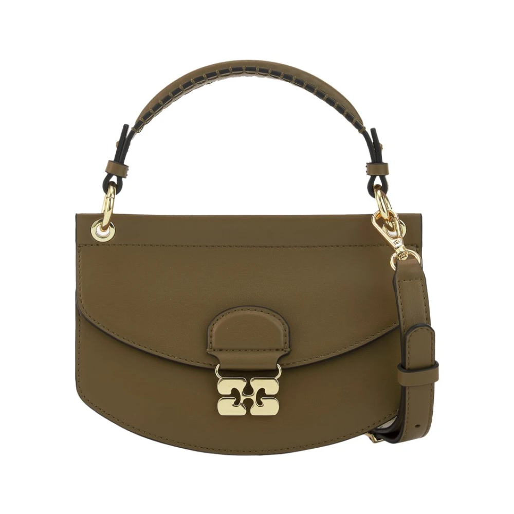 Ganni Groene Mini Top Handvat Tas Green Dames