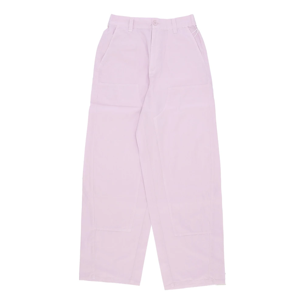 Obey Geverfde Wijde Pijp Broek Purple Dames