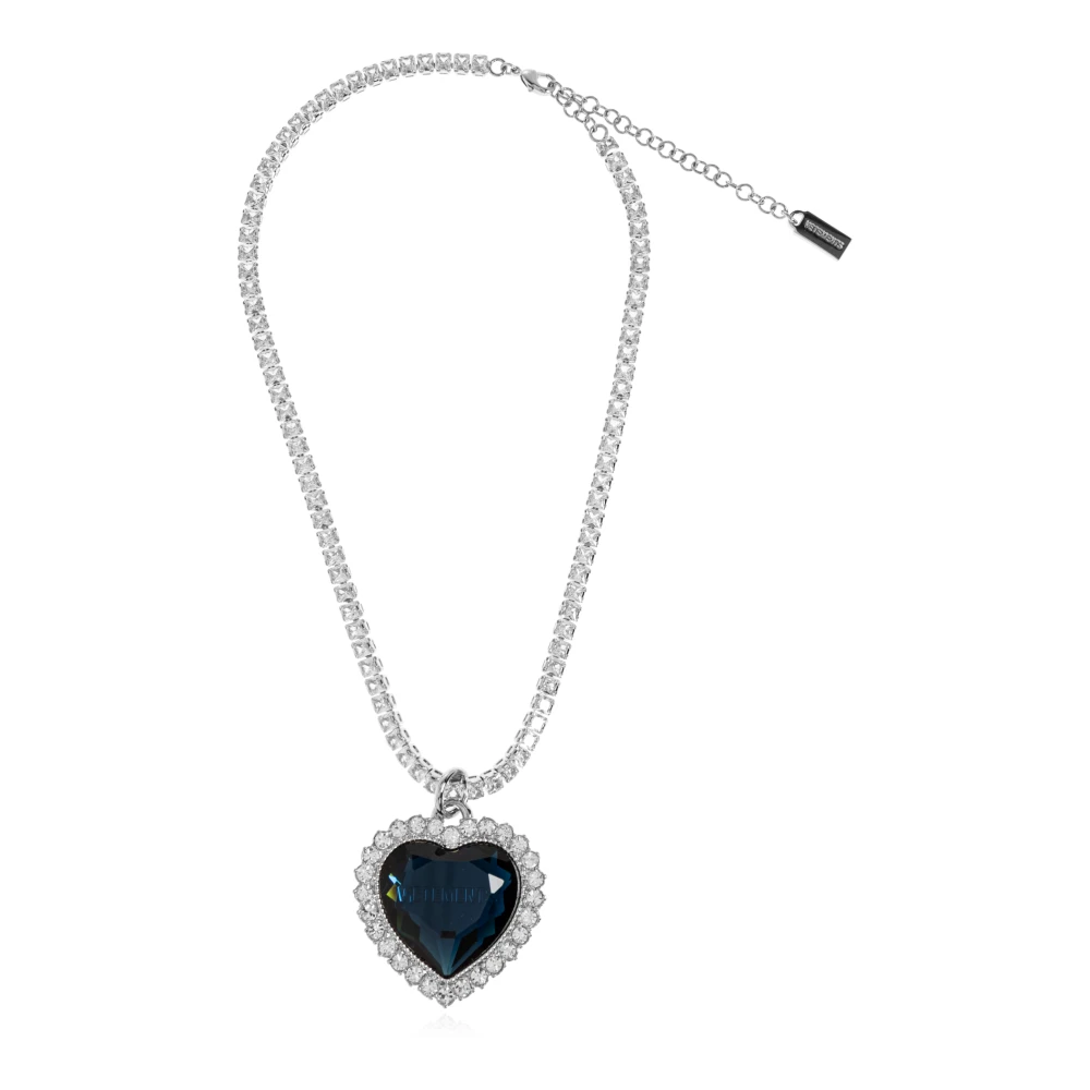 Vetements Grå Heart Pendant Necklace