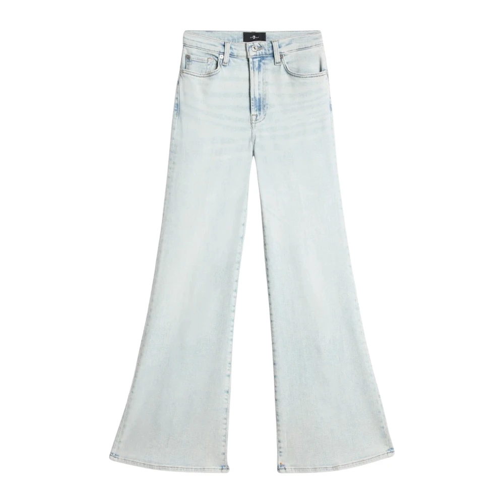 7 For All Mankind Blue Flared Jeans - Female - Flare Jeans - W25 - Jeans