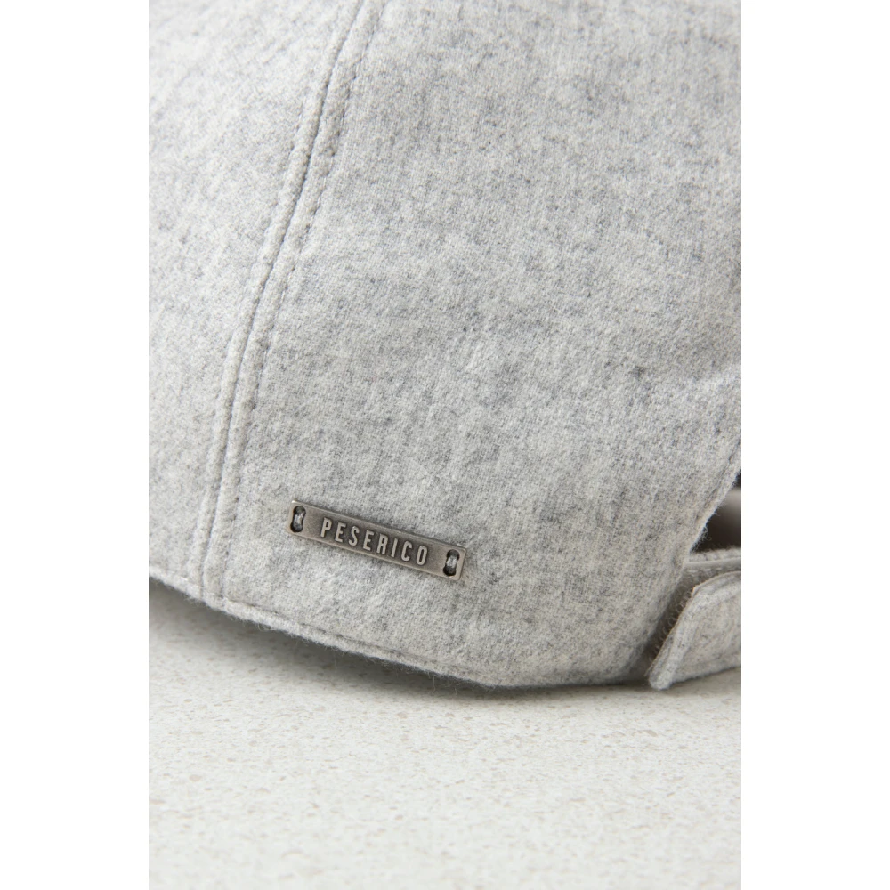 PESERICO Cashmere blend baseballpet Gray Unisex