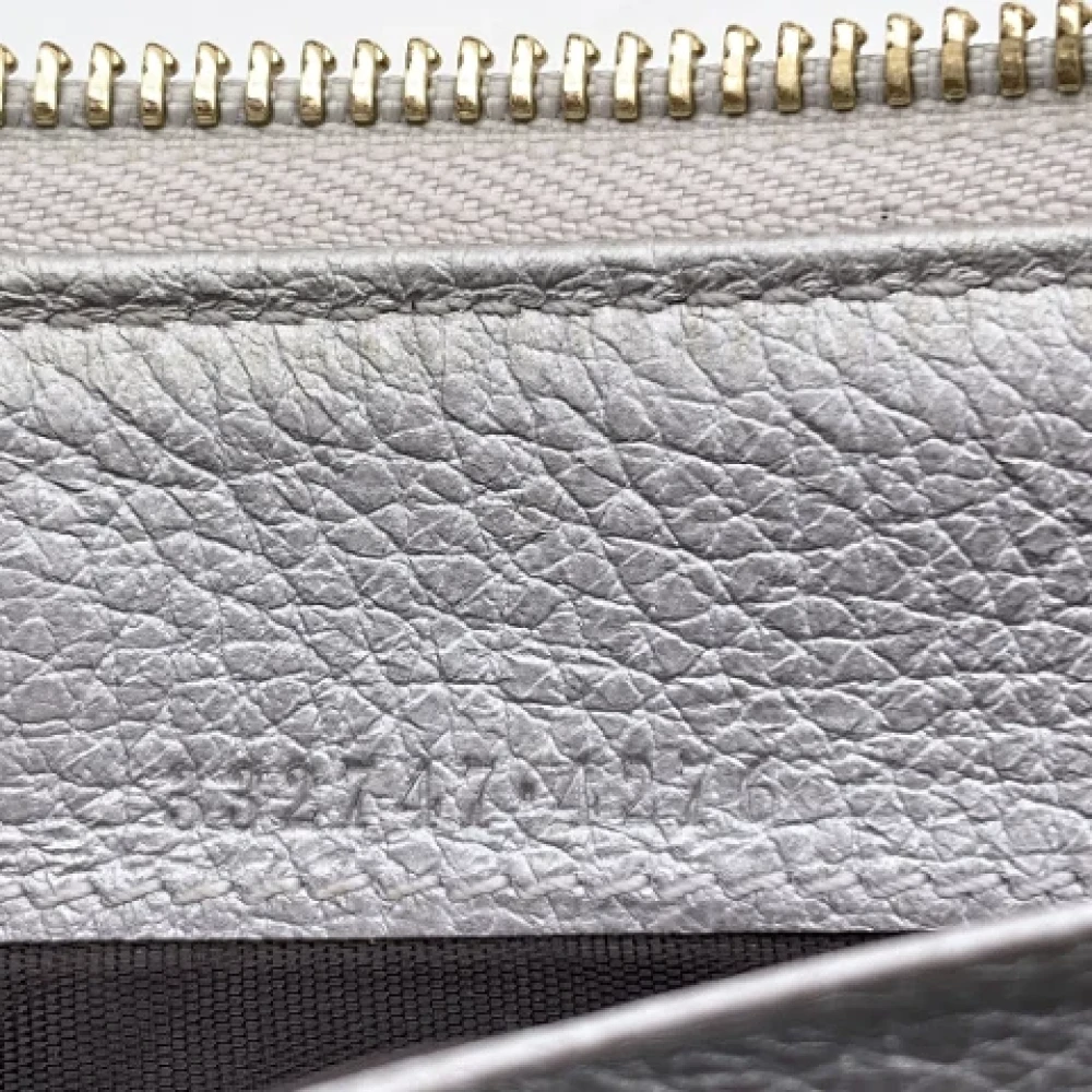 Gucci Vintage Pre-owned Leather wallets Gray Dames
