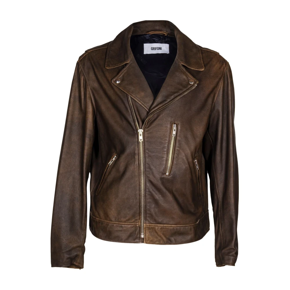 Jackets > Leather Jackets - - Mauro Grifoni - Modalova
