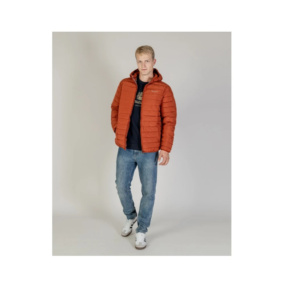 Aquascutum Stijlvolle Cappuccio Bomberjas Red Heren