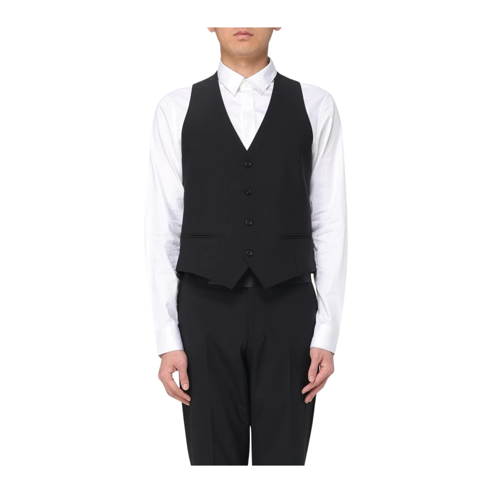 Emporio Armani Men's Black Sophisticated Tuxedo Suit Vest