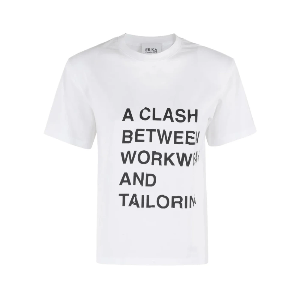 Erika Cavallini Axel T-shirt White Dames