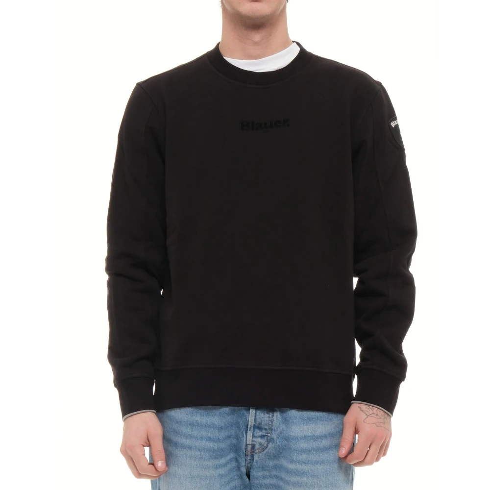 Blauer Stijlvolle Sweater in Diverse Kleuren Black Heren