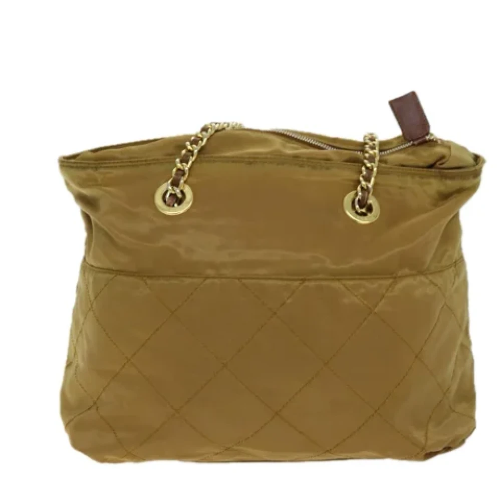 Prada Vintage Pre-owned Fabric prada-bags Beige Dames