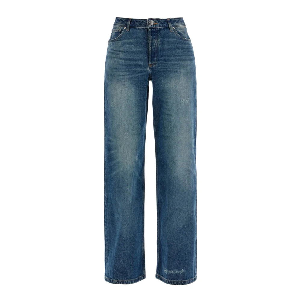 A.p.c. Indigo Straight Leg Enkel Jeans Blue Dames