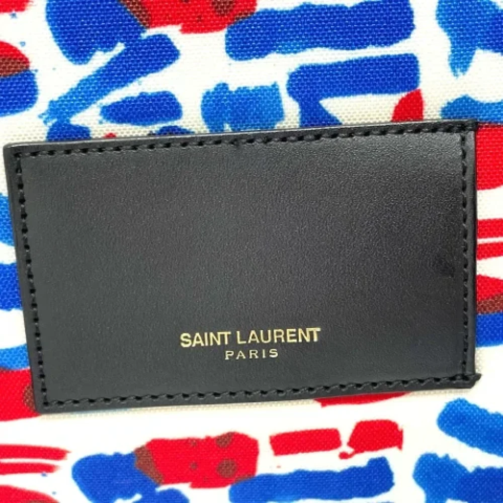 Yves Saint Laurent Vintage Pre-owned Canvas shoulder-bags Blue Heren