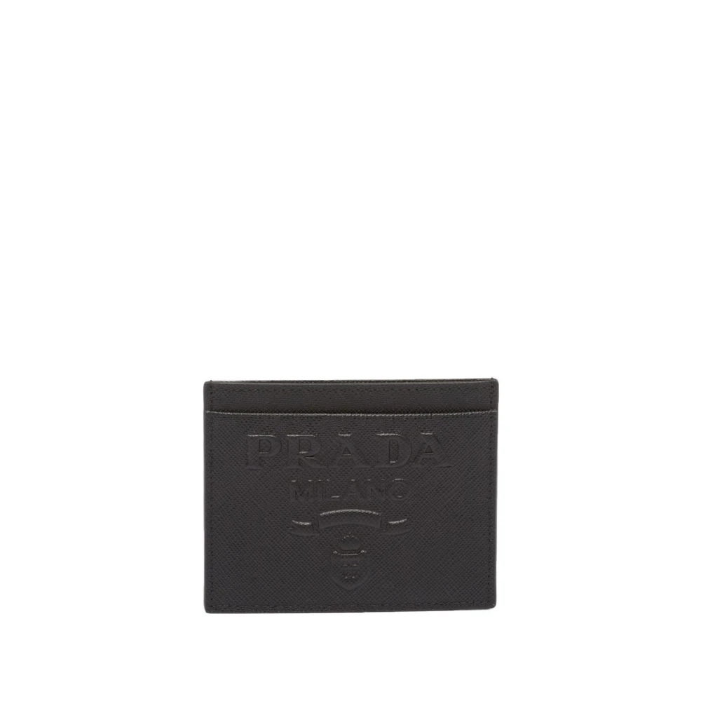 Prada Women's Black Saffiano Card Holder
