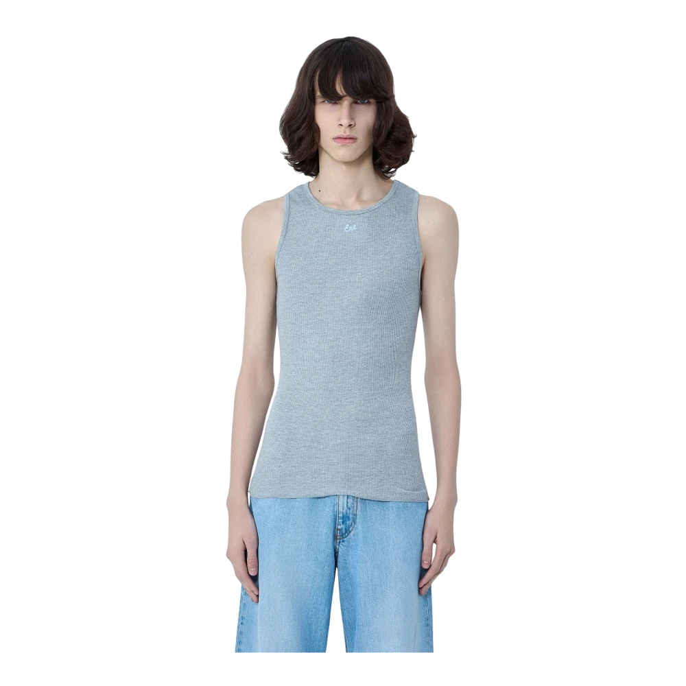 Erl Uomo Grigio - Canotta A Coste - Tops - M