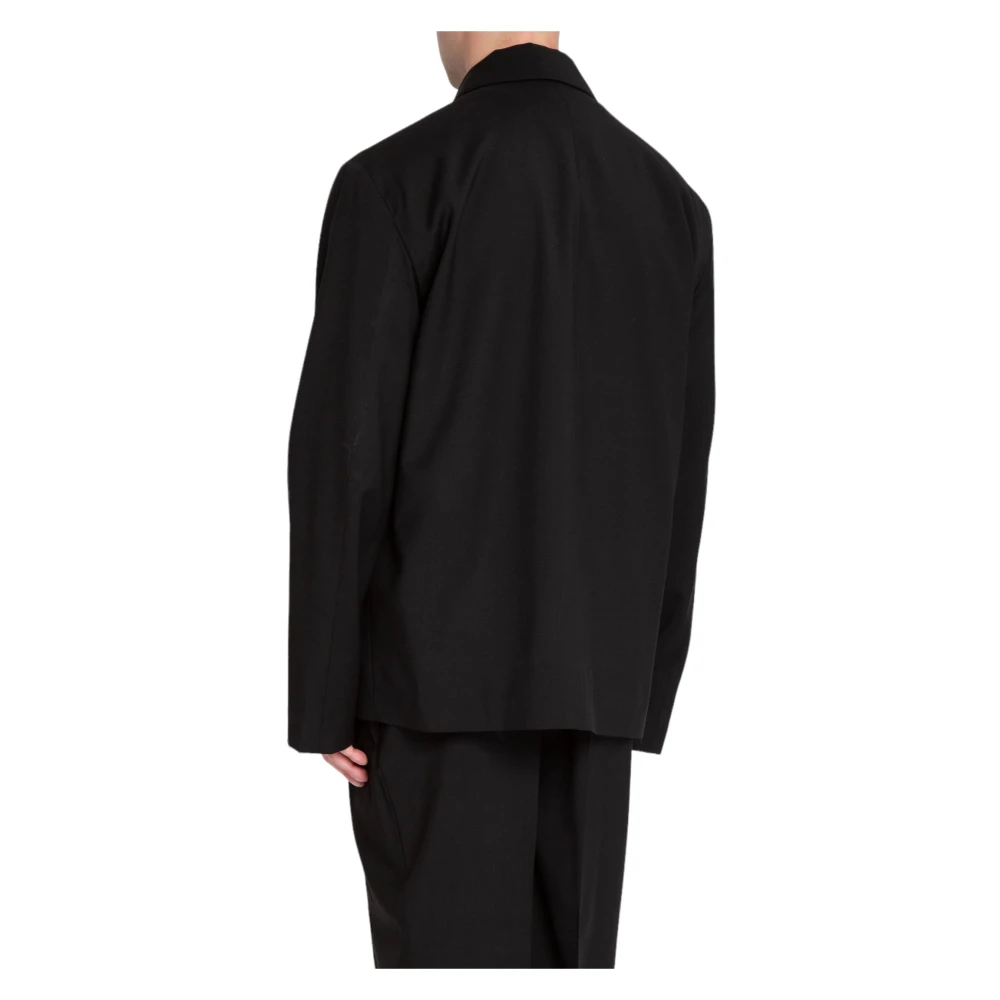 Costumein Fijne Wol Overshirt Black Heren