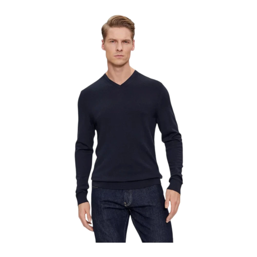 Calvin Klein V-hals Trui Blue Heren