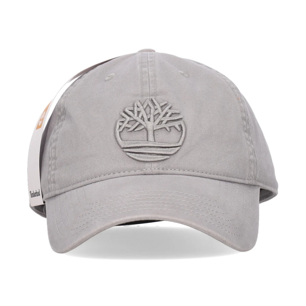 Timberland Gebogen Klep Canvas Baseball Cap Gray Heren