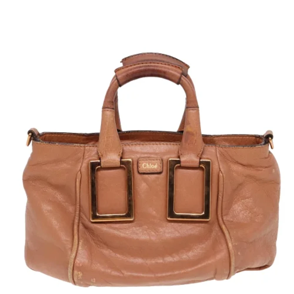 Chloé Pre-owned Leather handbags Beige Dames