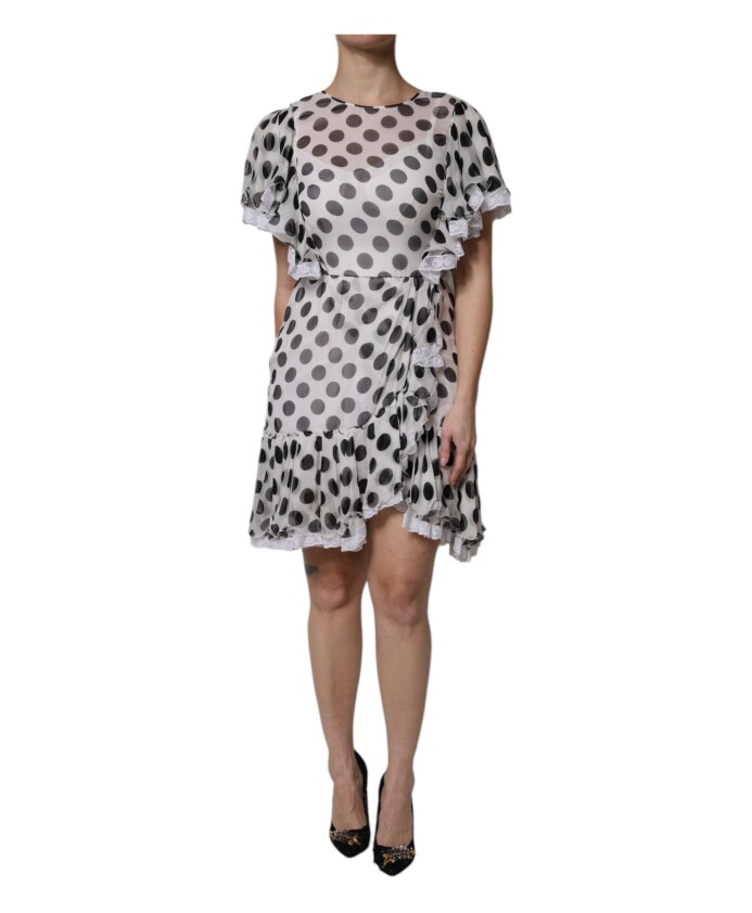 robe-trapeze-en-soie-a-pois-blancs
