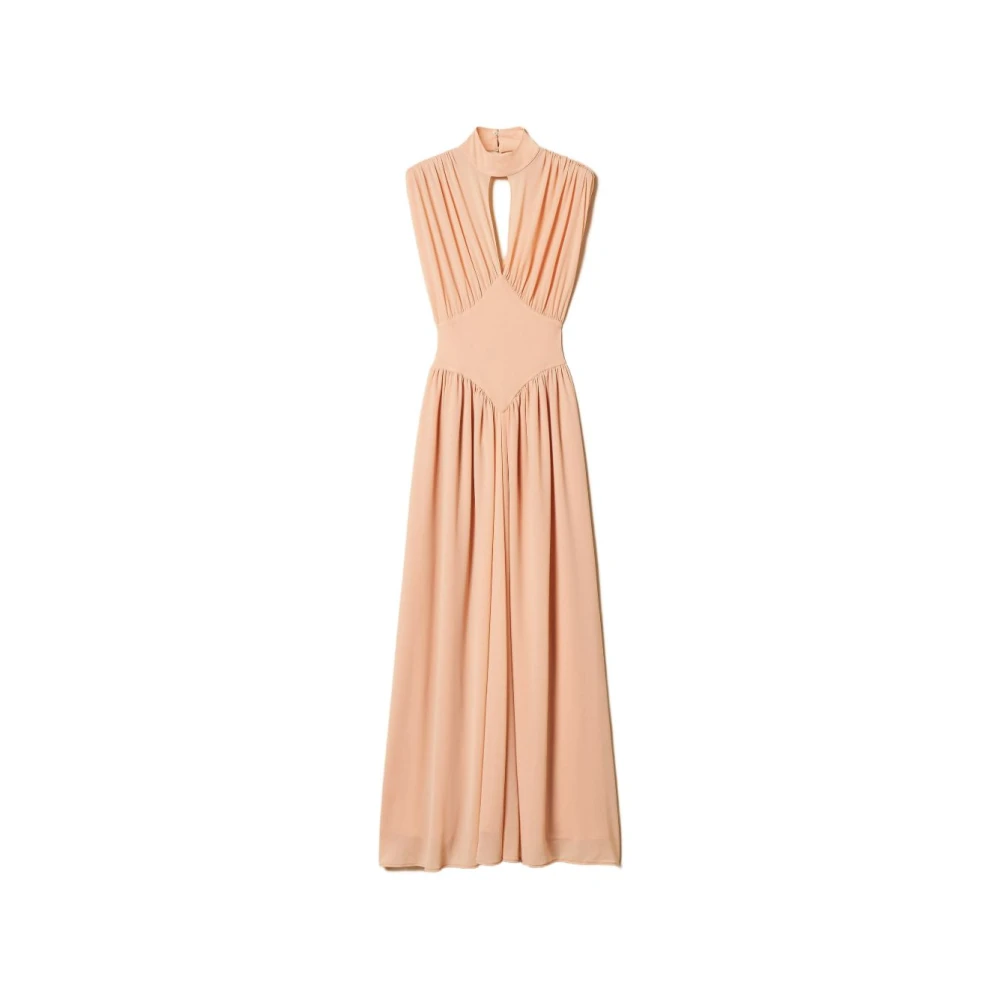 Twinset Women's Beige Gowns, S, Maxi Dresses